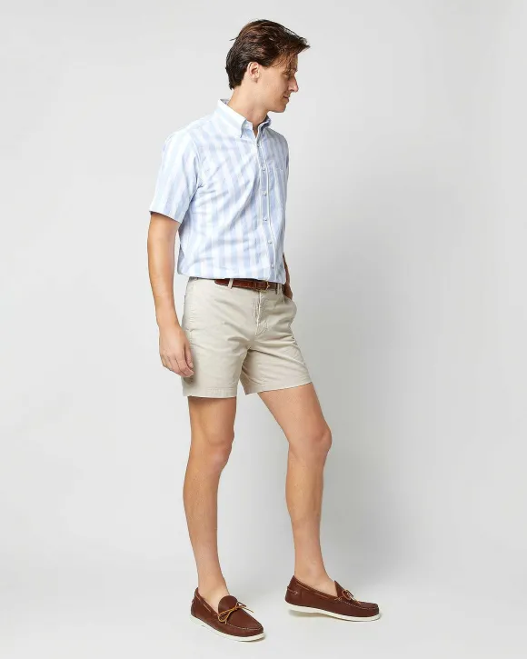 Short-Sleeved Button-Down Sport Shirt^Sid Mashburn Fashion