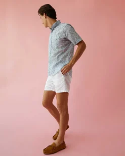 Short-Sleeved Button-Down Sport Shirt^Sid Mashburn Clearance