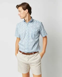 Short-Sleeved Button-Down Sport Shirt^Sid Mashburn Clearance