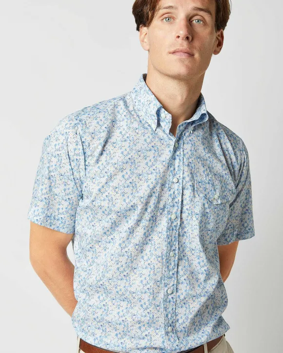 Short-Sleeved Button-Down Sport Shirt^Sid Mashburn Clearance
