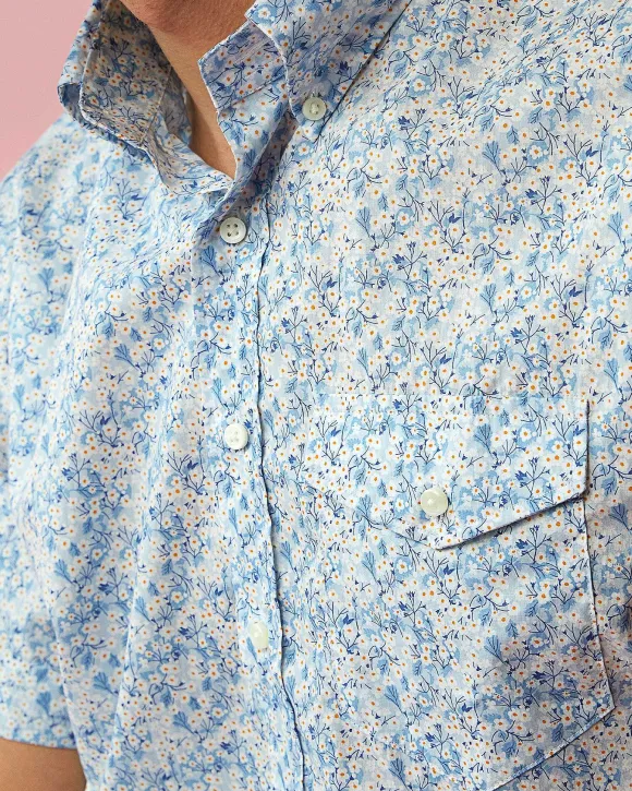 Short-Sleeved Button-Down Sport Shirt^Sid Mashburn Clearance