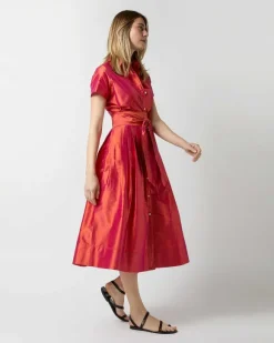 Short-Sleeved Classic Shirtwaist Dress^Ann Mashburn New