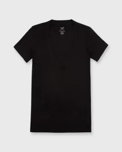 Short-Sleeved Deep-V Tee^Ann Mashburn Cheap