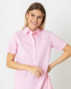 Short-Sleeved Popover Dress^Ann Mashburn Store
