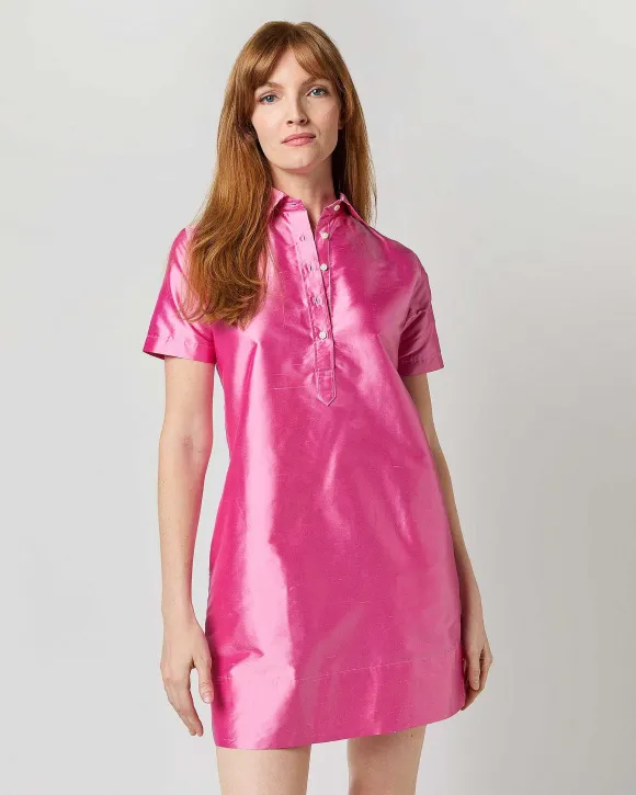 Short-Sleeved Popover Dress^Ann Mashburn Fashion