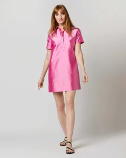 Short-Sleeved Popover Dress^Ann Mashburn Fashion