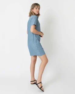 Short-Sleeved Popover Dress^Ann Mashburn Shop