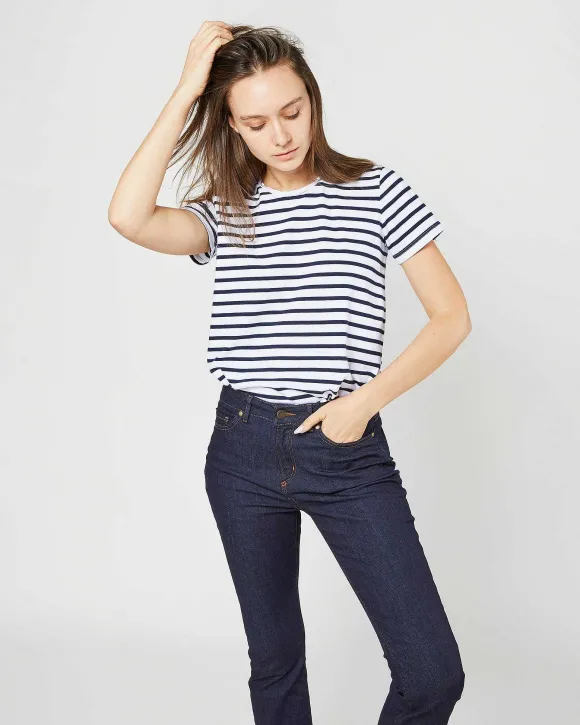 Short-Sleeved Relaxed Tee^Ann Mashburn Sale