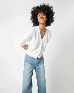 Short-Sleeved Rosie V-Neck Cardigan^Ann Mashburn Hot