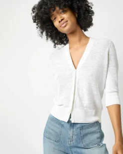 Short-Sleeved Rosie V-Neck Cardigan^Ann Mashburn Hot