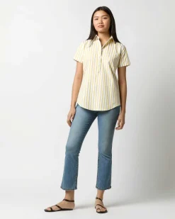 Short-Sleeved Tomboy Popover Shirt^Ann Mashburn Online