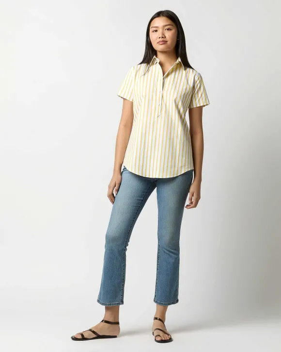 Short-Sleeved Tomboy Popover Shirt^Ann Mashburn Online