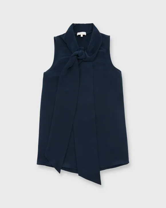 Sleeveless Tie-Neck Blouse^Ann Mashburn Store