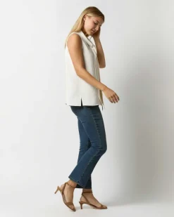 Sleeveless Tie-Neck Blouse^Ann Mashburn Online