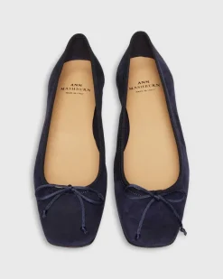 Square-Toe Ballet Flat^Ann Mashburn Flash Sale