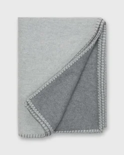 Stitched Reversible Throw Blanket^Mashburn Clearance