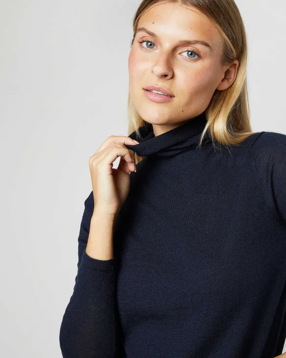 Superfine Funnel-Neck Sweater^Ann Mashburn Fashion