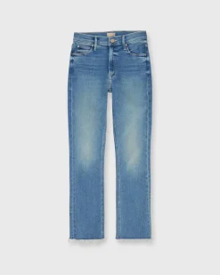 The Mid Rise Dazzler Ankle Fray Jean^Mother Denim New
