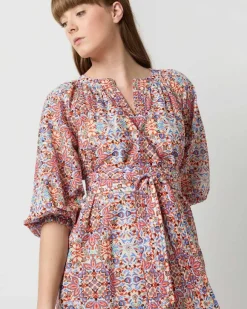 Trapunto Blouson Dress^Ann Mashburn Store