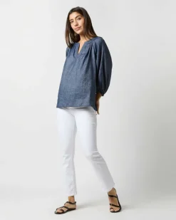 Trapunto Blouson Top^Ann Mashburn Fashion