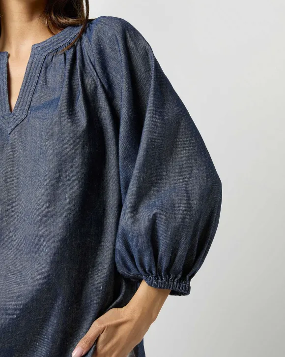 Trapunto Blouson Top^Ann Mashburn Fashion