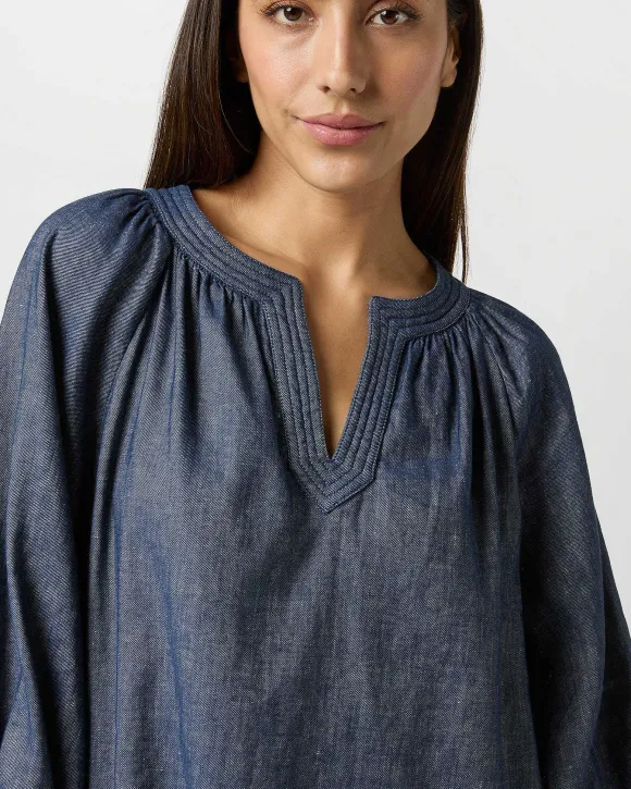 Trapunto Blouson Top^Ann Mashburn Fashion
