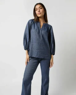 Trapunto Blouson Top^Ann Mashburn Fashion