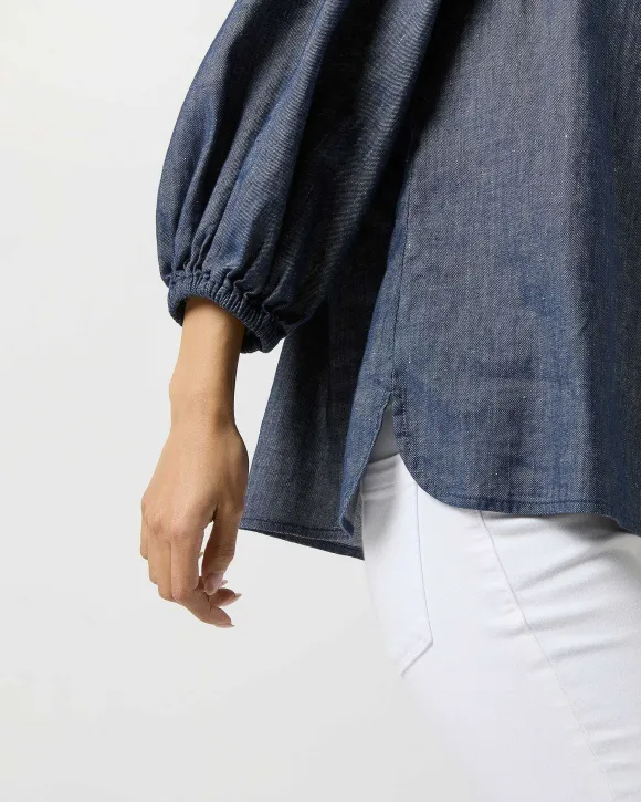 Trapunto Blouson Top^Ann Mashburn Fashion