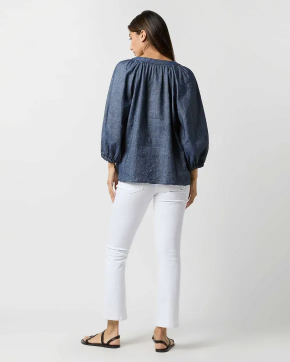 Trapunto Blouson Top^Ann Mashburn Fashion