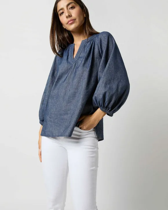 Trapunto Blouson Top^Ann Mashburn Fashion