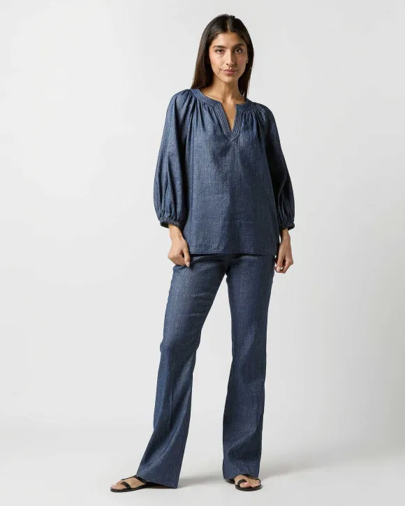 Trapunto Blouson Top^Ann Mashburn Fashion