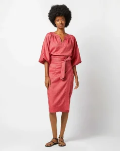 Trapunto Blouson Top^Ann Mashburn New